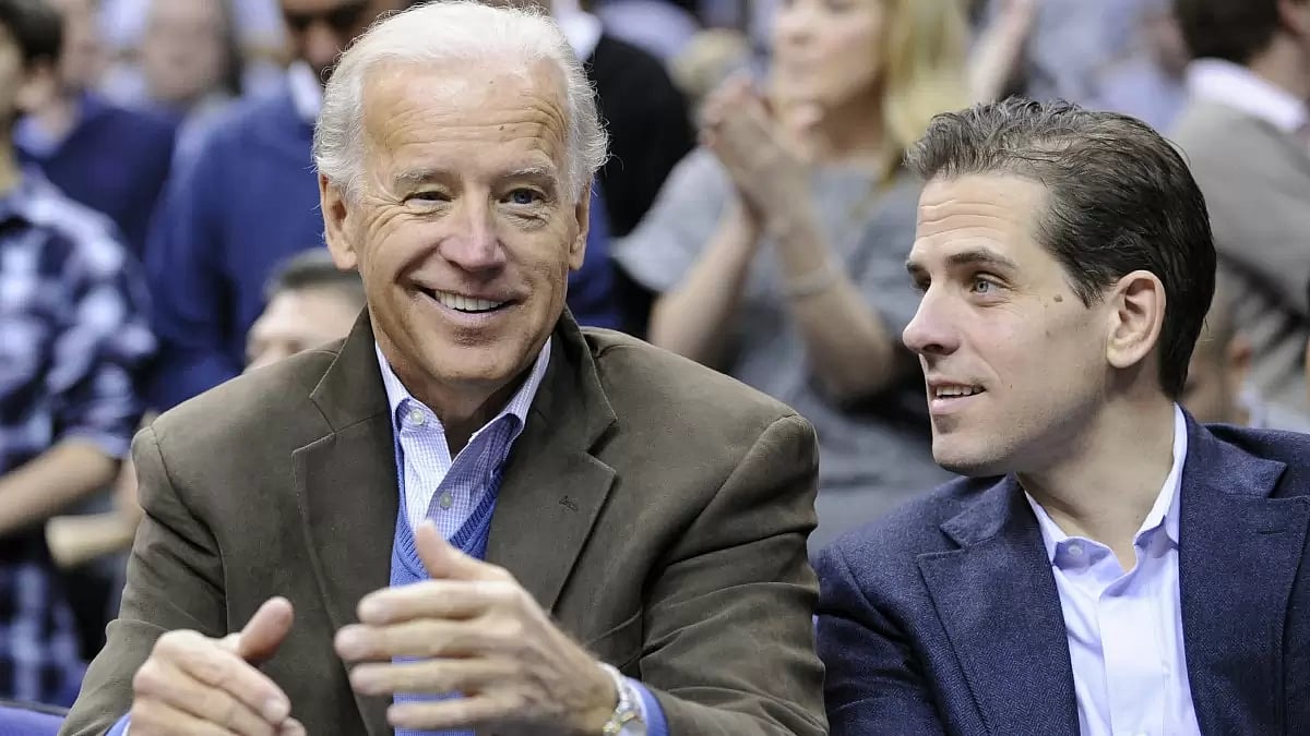 FILE : US President Joe Biden with son Hunter Biden