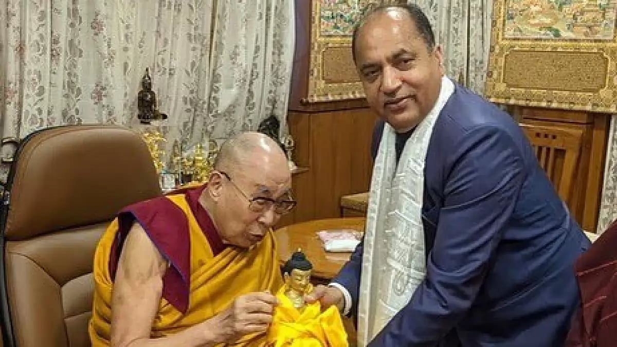 Himachal CM Jairam Thakur meeting Tibetan leader the Dalai Lama in Dharamshala, Himachal Pradesh