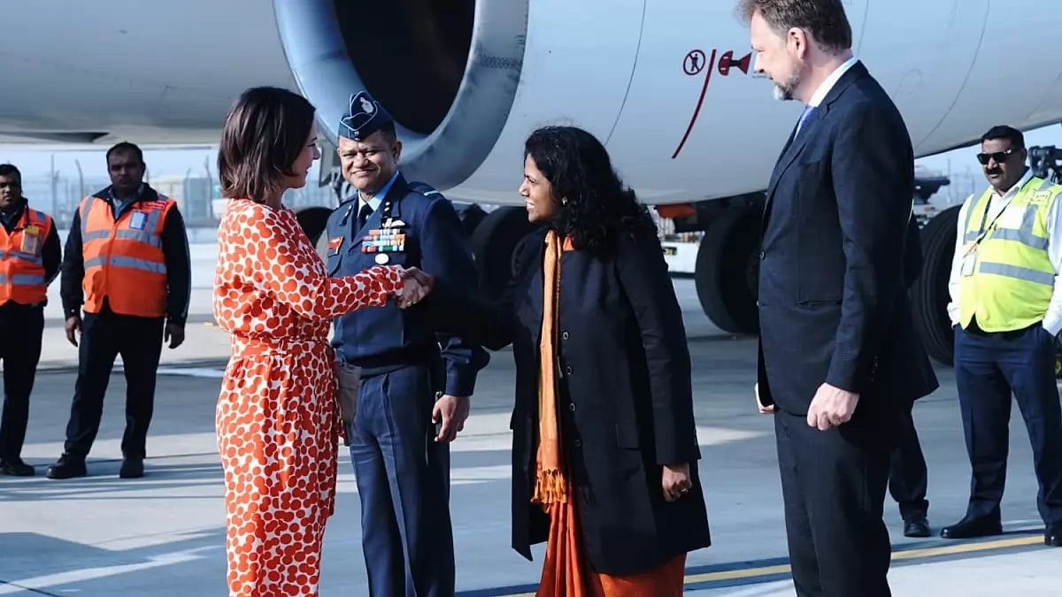 German Foreign Minister Annalena Baerbock arrives in New Delhi on Monday