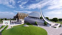 Babri Masjid Demolition: 'I Want To Build A Centre To Serve Humanity, Not Just A Mosque', Architect Of New Mosque In Ayodhya Blueprint of the Ahmadullah Shah mosque complex by architect SM Akhtar
