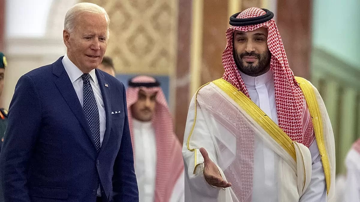 Saudi Arabia's Crown Prince Mohammed bin Salman and US President Joe Biden