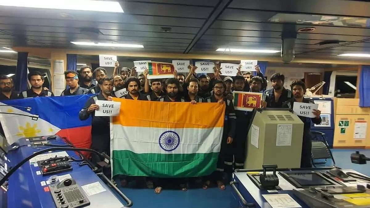 The crew of MV Heroic Idun