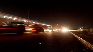 The platform was largely empty but people kept pouring on the platform slowly...