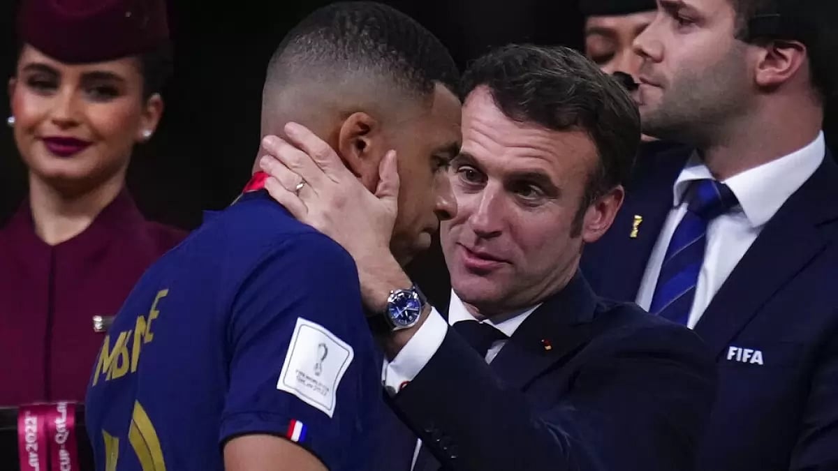 Emmanuel Macron And Kylian Mbappe