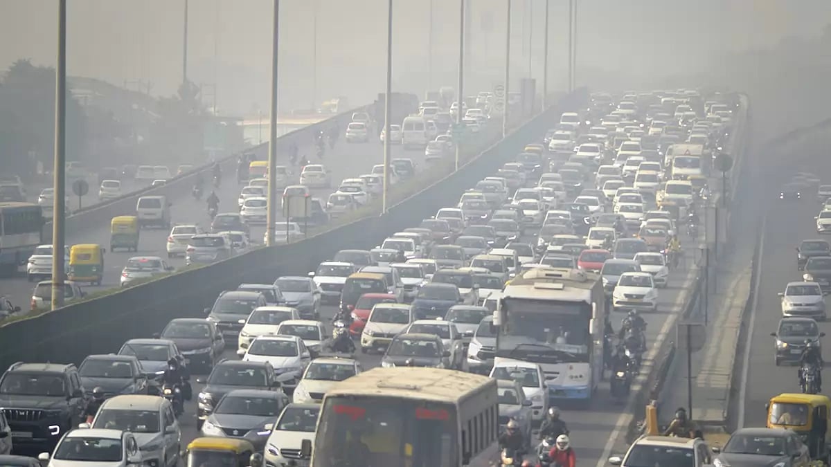 Weather: Traffic jam in Gurugram