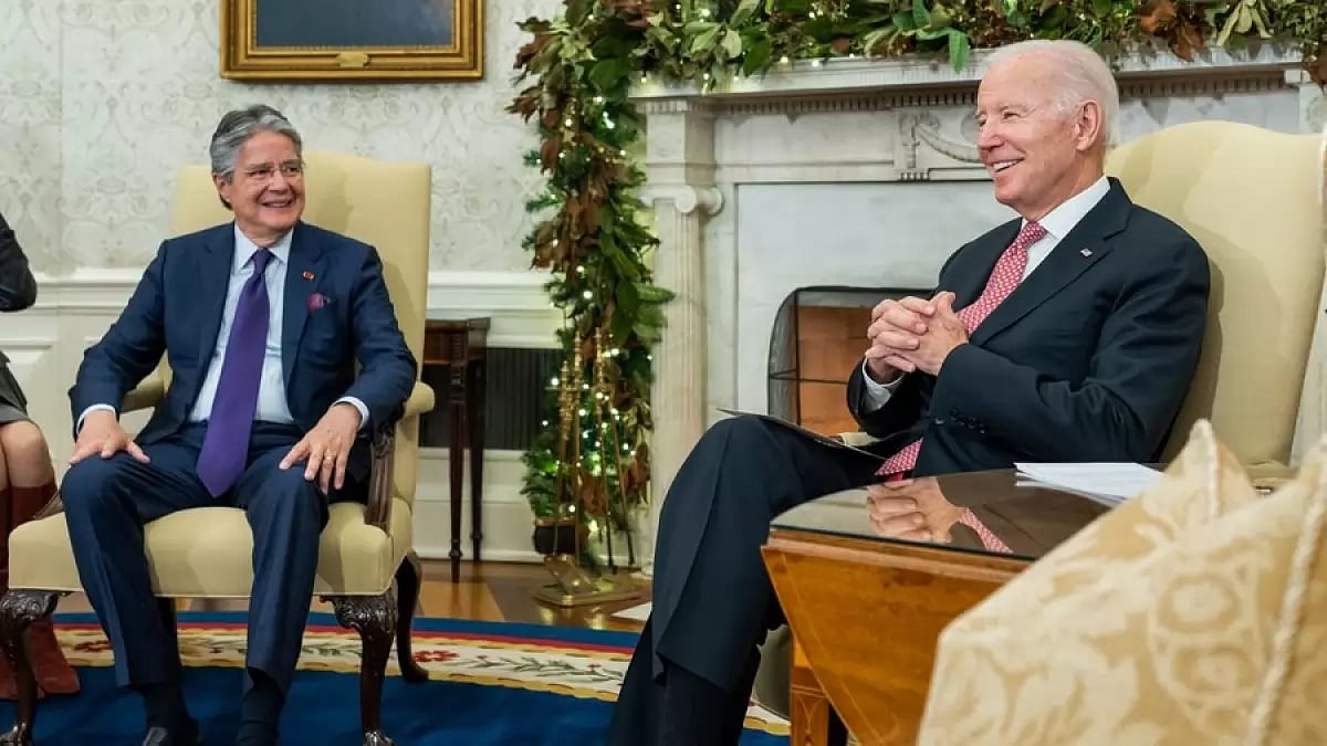 Biden with President Lasso of Ecuador