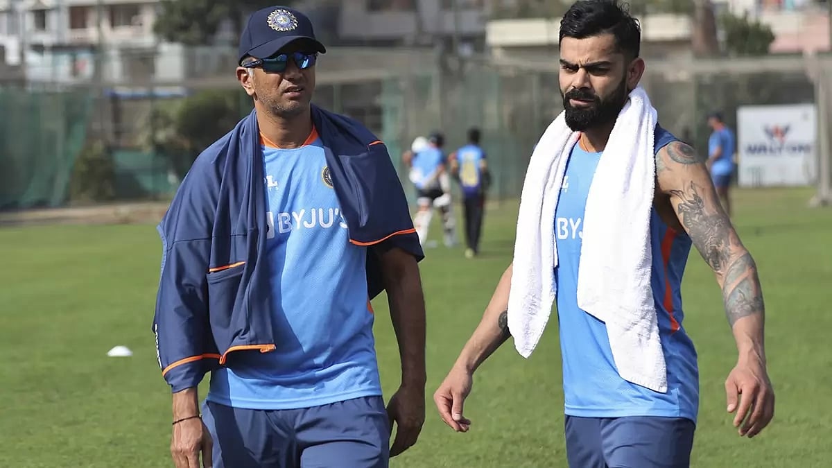 Virat Kohli with Rahul Dravid 