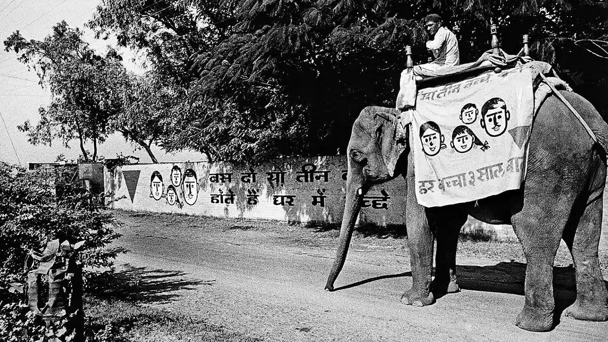 Elephantine problem or non-problem? An elephant advertises birth control
