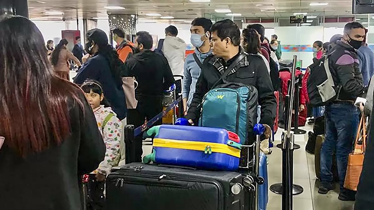 Passengers at IGI Airport