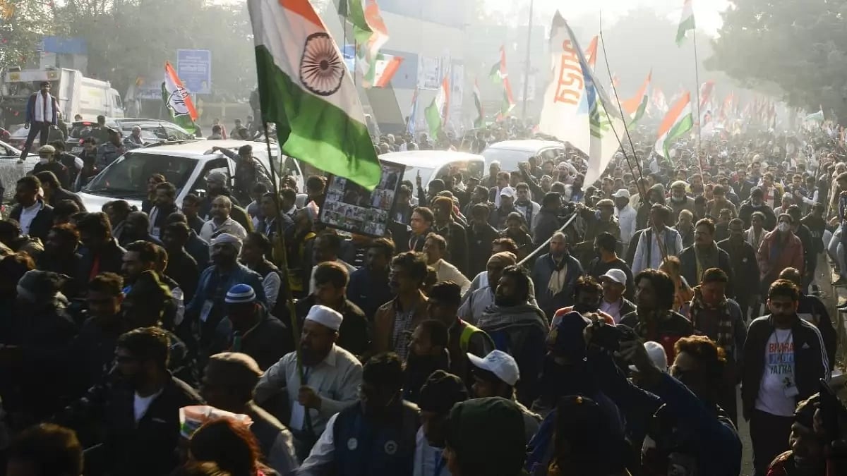 Glimpses from Bharat Jodo Yatra in Delhi 