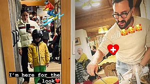 Kareena Kapoor and Saif Ali Khan during holidays in Gstaad