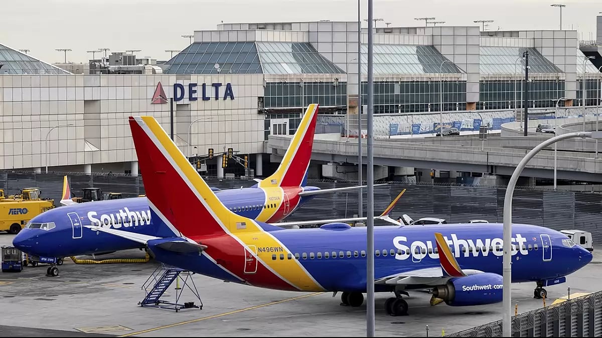 Representative image of airplanes grounded in the United States