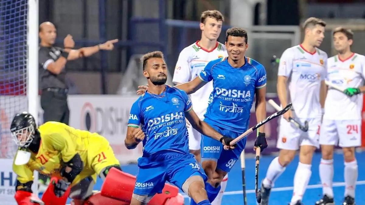 Sukhjeet, centre, will be playing in his first hockey World Cup.