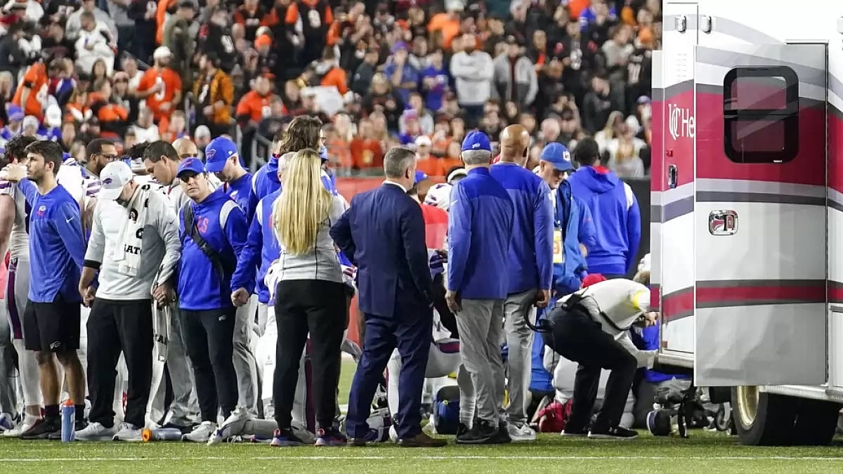 Buffalo Bills' Damar Hamlin was critically injured in the first quarter of a game against the Cincin