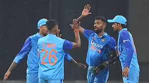 This is the lowest total India defended at the Wankede stadium in a T20I game.