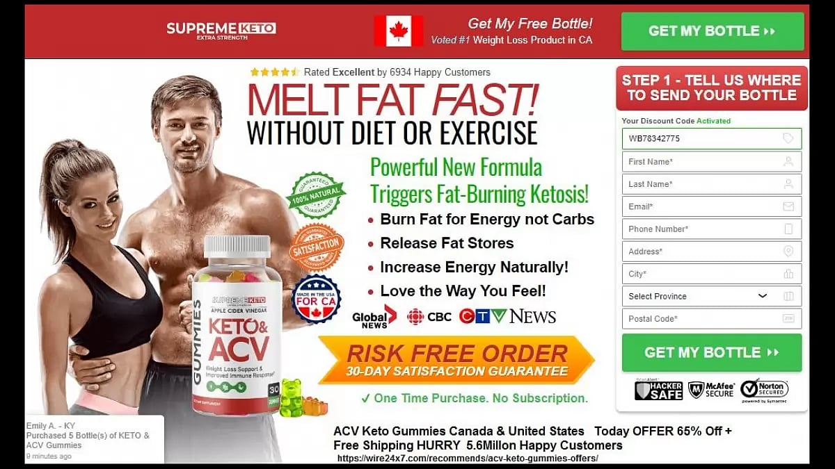 ACV Keto Gummies Canada 