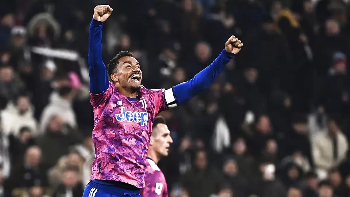 Danilo celebrates after scoring a goal against Udinese on Saturday.