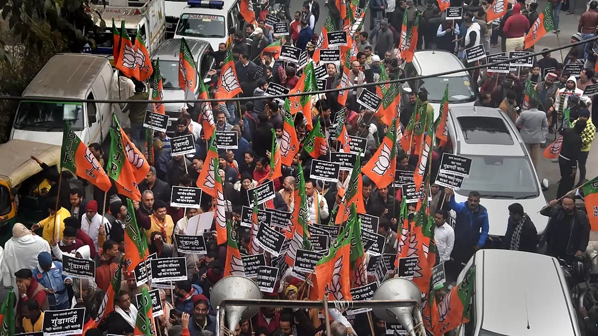 BJP protest in Delhi