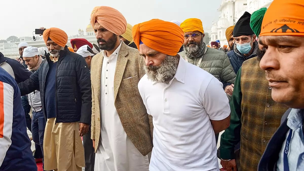 Rahul Gandhi at Golden temple