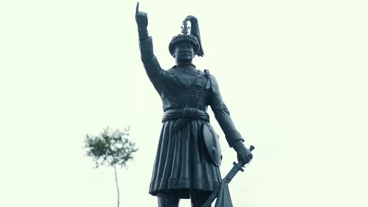 A statue of Nepal's first King Prithwi Narayan Shah, the founder of Nepal's Shah Dynasty