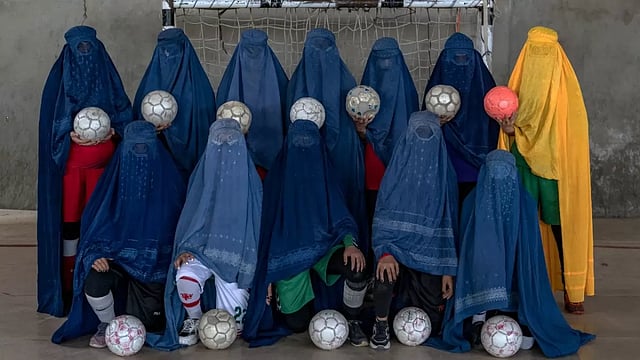 Afghanistan's Women Athletes Disappear Behind Veils In Taliban Rule