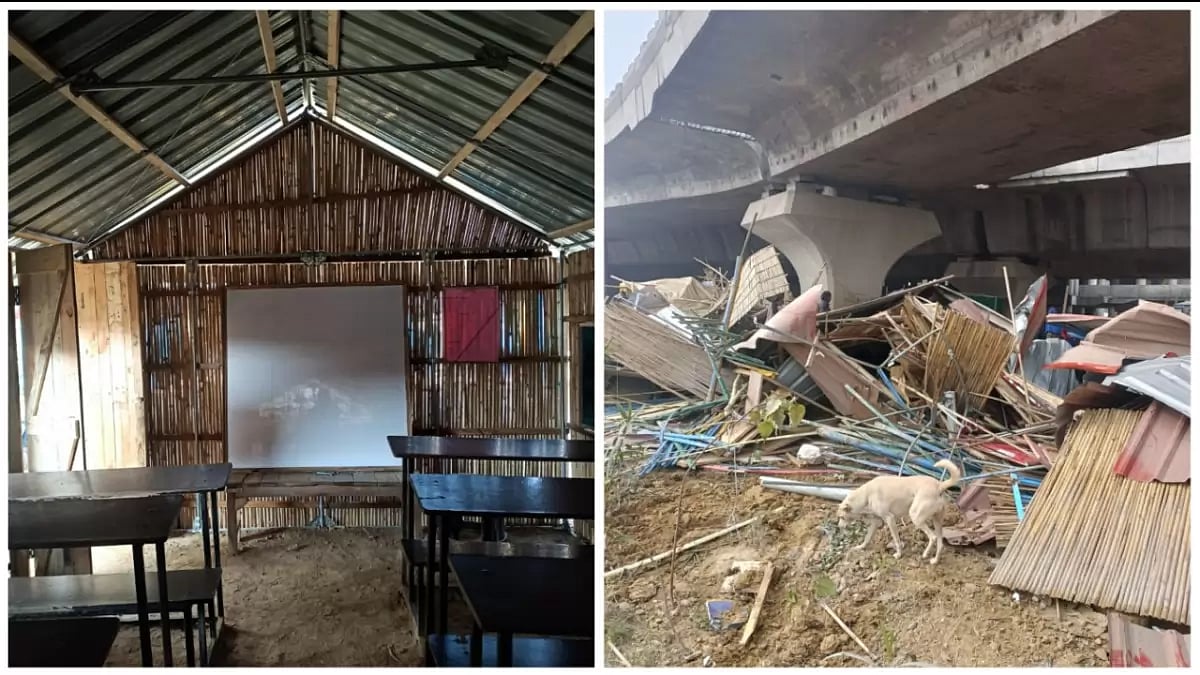 School for underprivileged kids under a bridge in Delhi's Yamuna Khadar demolished by district autho