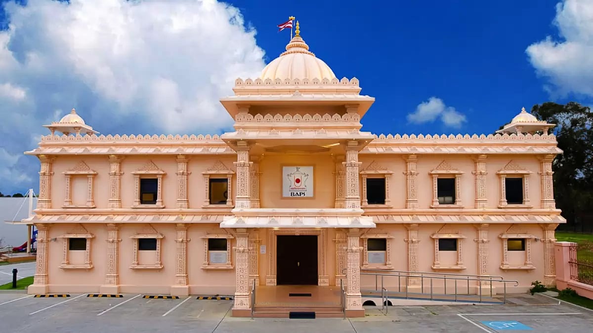 BAPS Swaminarayan temple in Melbourne.