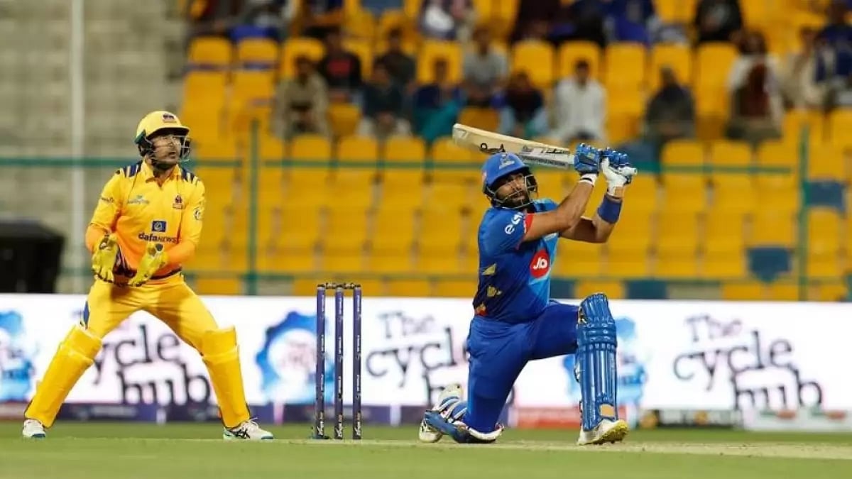 Waseem plays a lofted shot en route to his 39-ball 71 on Saturday.