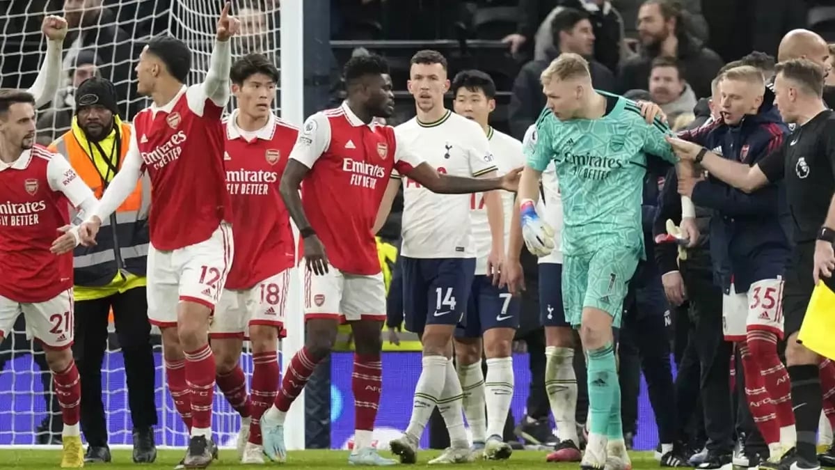 The incident took place moments after the final whistle at Tottenham Hotspur Stadium.