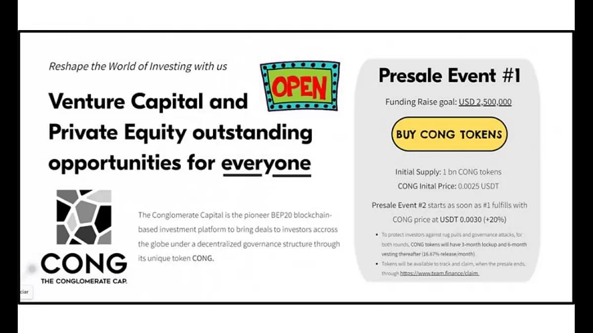 CONG Token's Presale