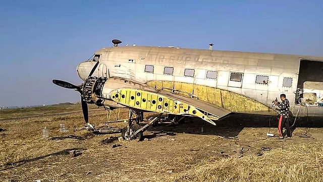 Biju Patnaik’s Dakota Aircraft Brought To Bhubaneswar From Kolkata
