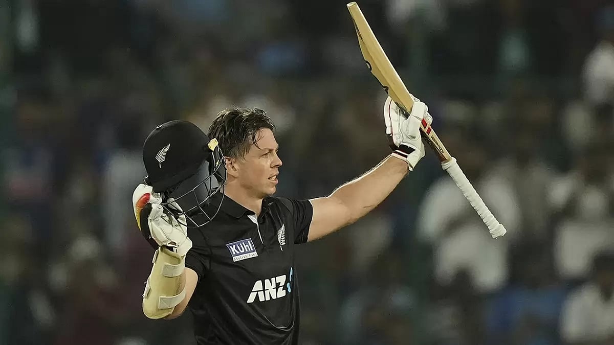 Michael Bracewell scored a blistering 140 off 78 balls in the first ODI against India.