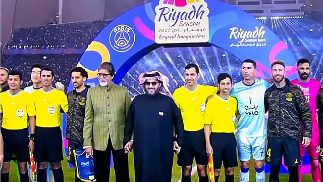 Paris Saint Germain Vs Riyadh All-Star XI: Amitabh Bachchan Meets Cristiano Ronaldo And Lionel Messi As PSG Win Friendly 5-4 - In Pics