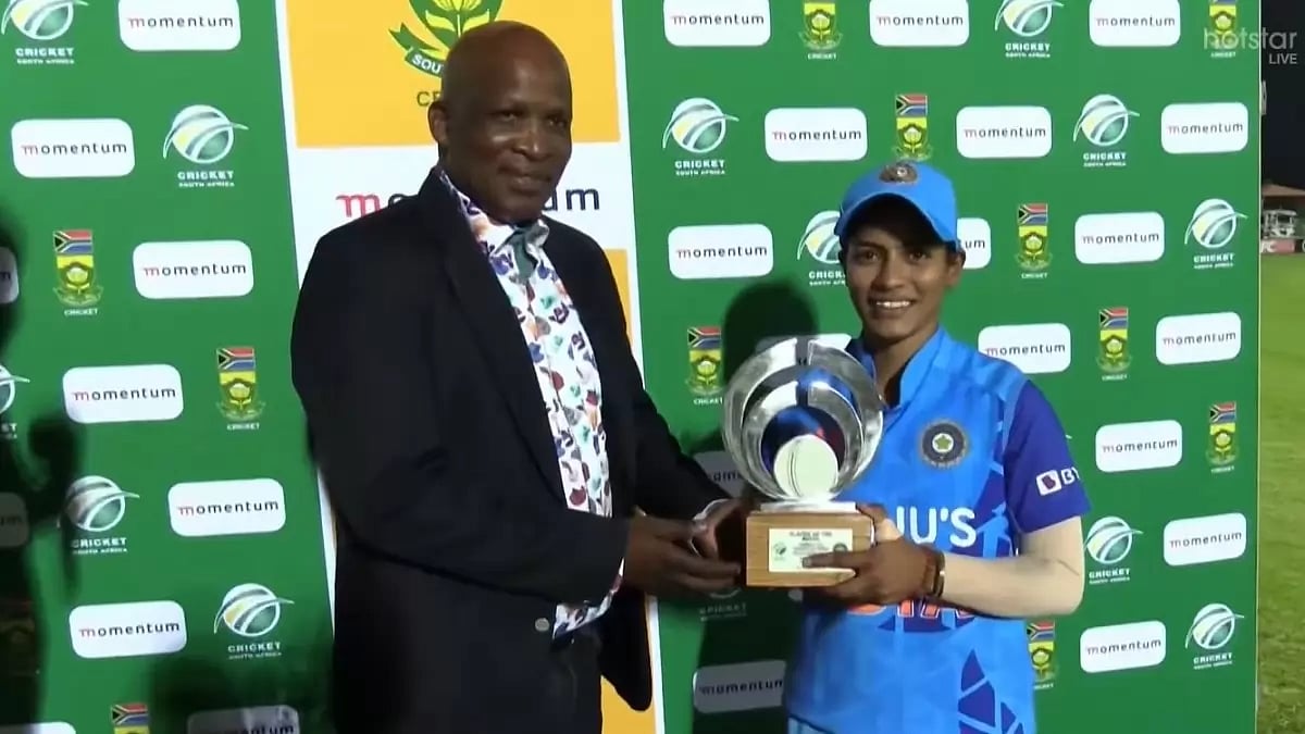 Amanjot won the player of the match for her 41* against South Africa on Thursday.