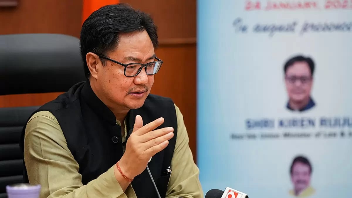 Kiren Rijiju addresses press