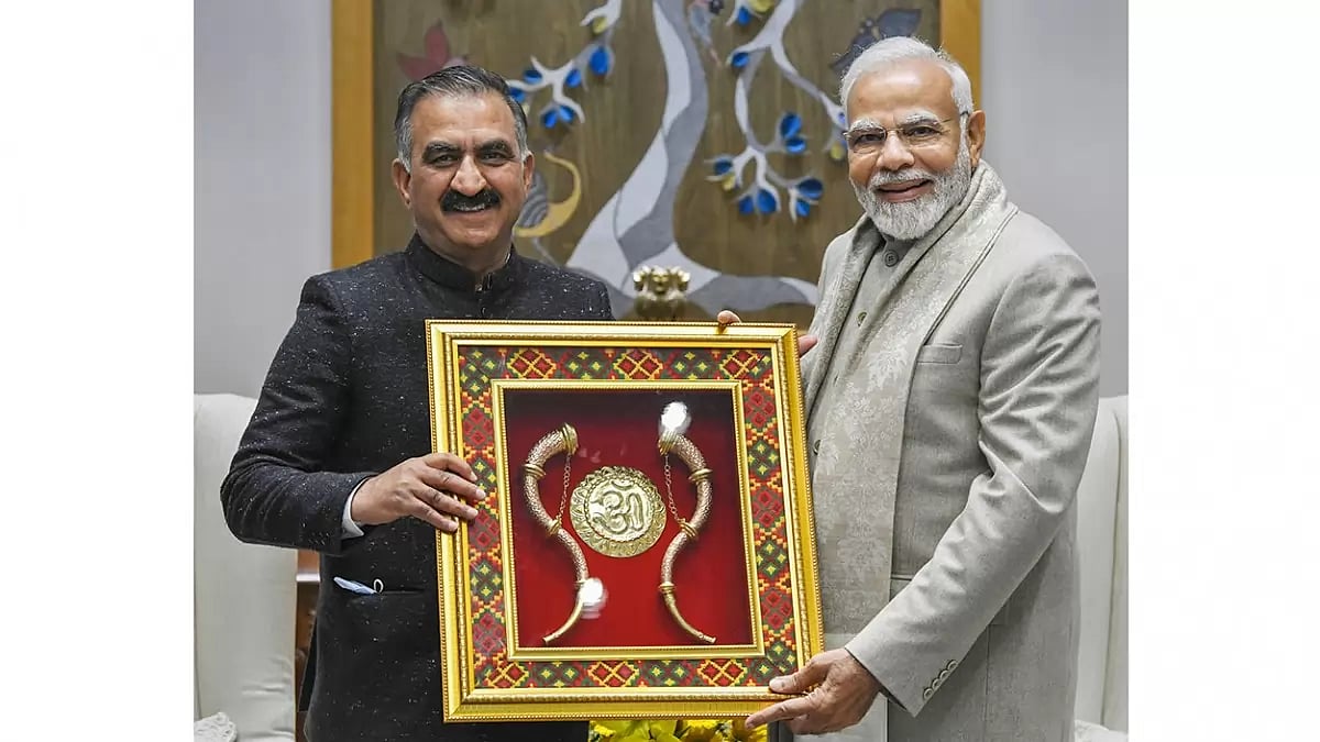 PM Modi with CM Sukhvinder Singh Sukhu