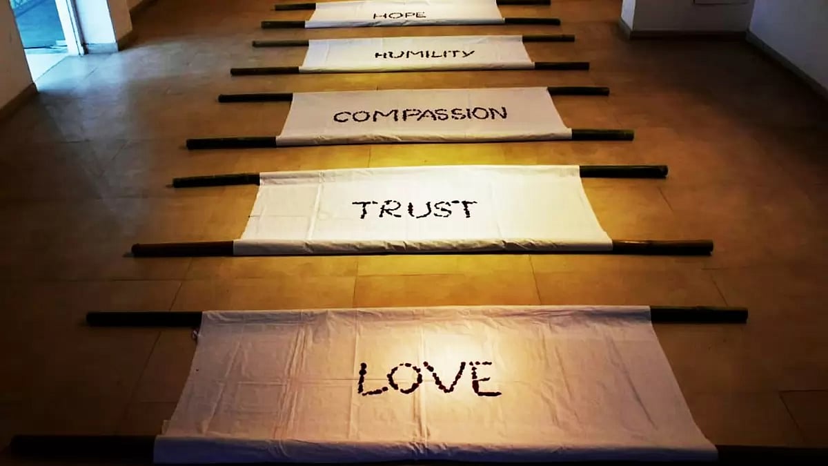 Installation Artwork titled 'Humanity Goodbye' by artist Nikhileswar Baruah