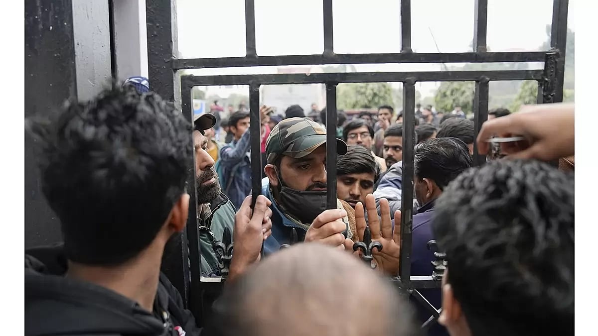 Protest over BBC documentary on PM Modi. 