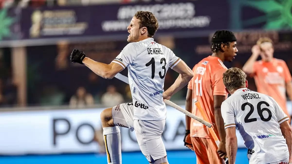 Belgium will face Germany in the final on Sunday.