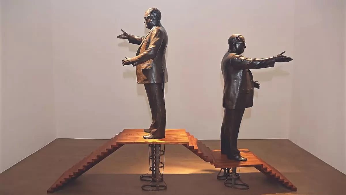 Fourth World War II (An artwork of wood and bronze)and 