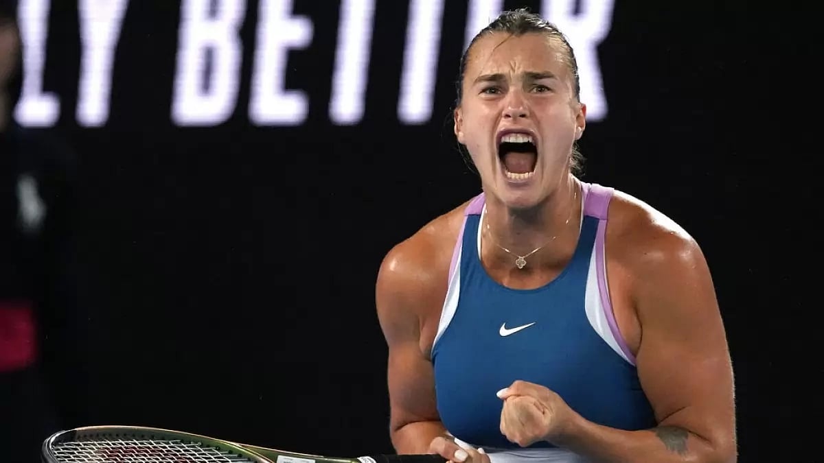 Sabalenka beat Elena Rybakina 4-6, 6-2, 6-3 in the Australian Open final on Saturday.