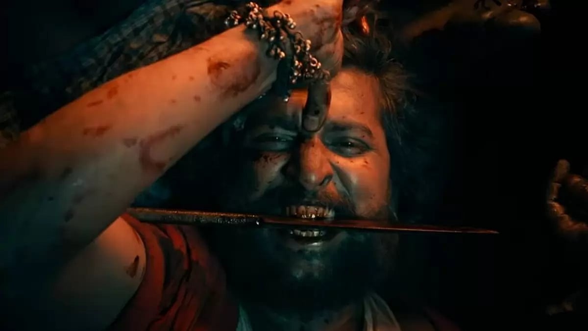 Nani in the teaser of 'Dasara'