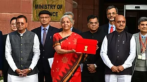 File PTI photo : Finance Minister Nirmala Sitharaman ahead of Budget 2023-24