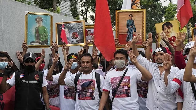 Thailand: Myanmar's Diaspora Marks Coup's Anniversary With Protest
