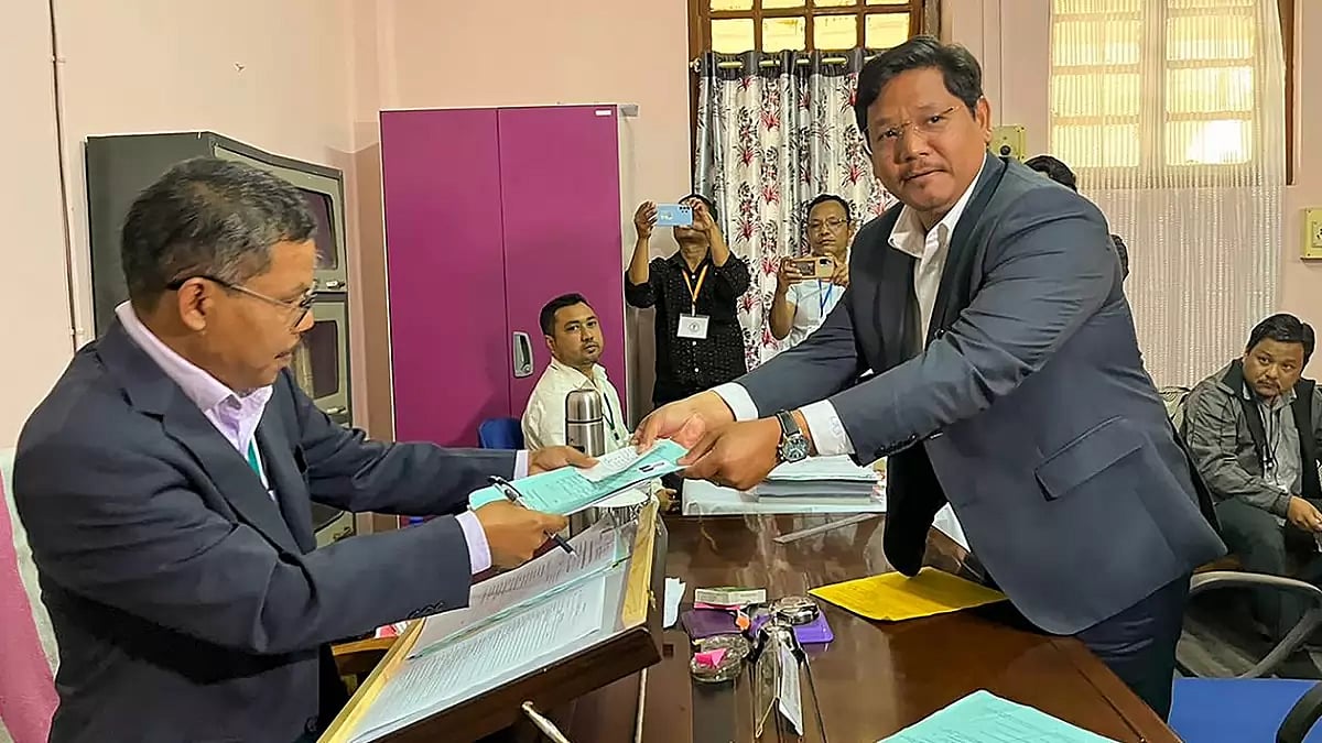 Conrad K Sangma files nomination 