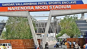File : The Narendra Modi Cricket Stadium in Gujarat