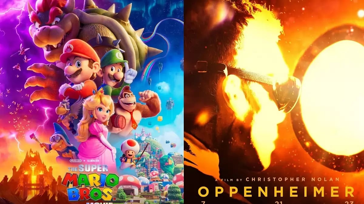 Posters Of ‘The Super Mario Bros’ And ‘Oppenheimer’
