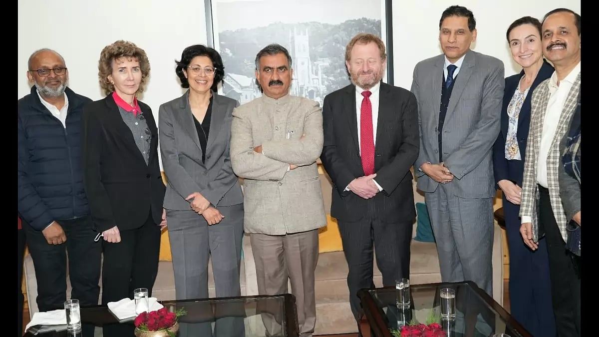 Himachal Pradesh CM Sukhvinder Singh Sukhu with the World Bank delegates