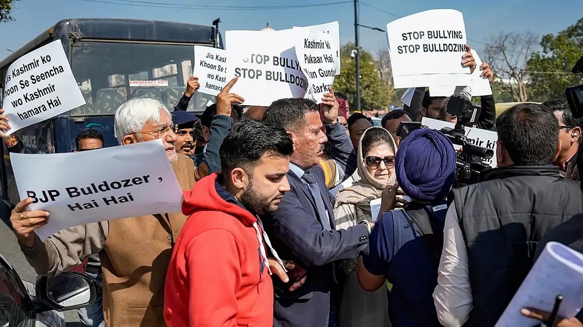 protest over anti-encroachment drive in J&K