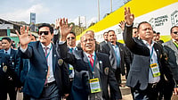 Gearing up: Meghalaya chief minister Conrad Sangma campaigning ahead of the Assembly elections